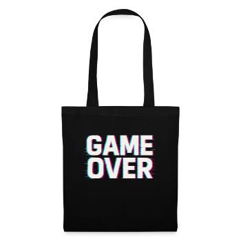 Game Over – Glitch Effekt - Stoffbeutel - Schwarz - Vorne