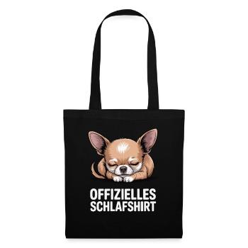 Offizielles Schlafshirt chiwawa - Stoffbeutel - Schwarz - Vorne
