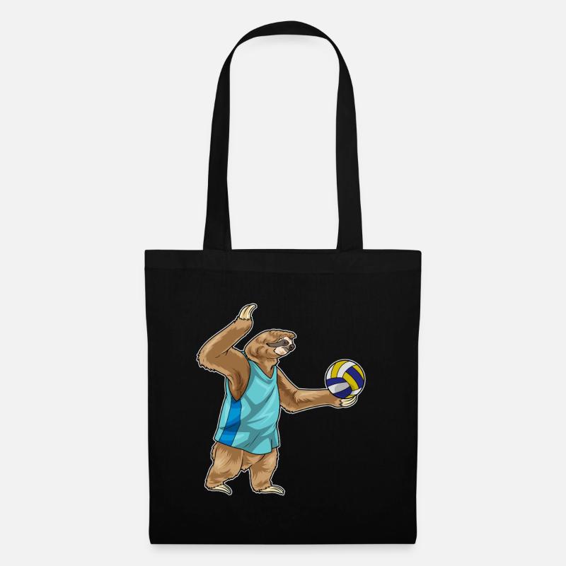 Sloth Pallavolo Giocatore di pallavolo - Borsa di stoffa - nero