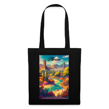 Mexico Desert Retro Poster Vintage Souvenir - Tote Bag - black - Front