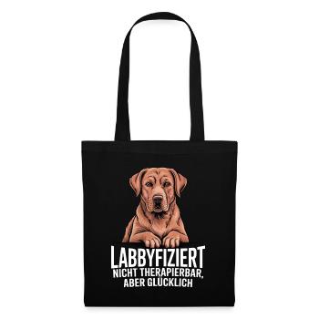 Labbyfiziert Foxred Labrador - Stoffbeutel - Schwarz - Vorne