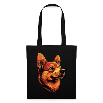 Jouet russe Terrier Chien Jouet russe Russkiy - Sac en tissu - noir - Devant