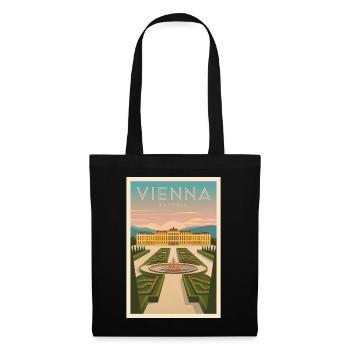 Vienna Retro Poster Vintage Souvenir - Tote Bag - black - Front