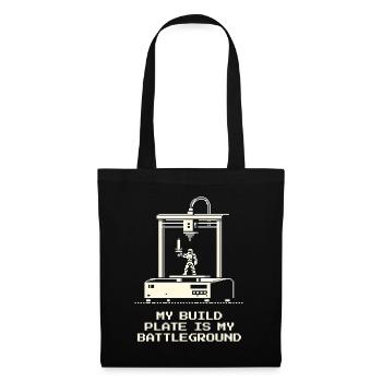 Print Bed = | 3D Printing Calibration - Tote Bag - black - Front