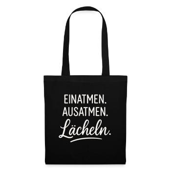 Inhaler Exhale Sourire - Positivité - Sac en tissu - noir - Devant