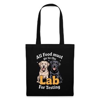 All Food Must Go to the Lab – two Labradors - Tote Bag - black - Front