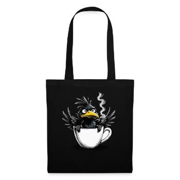L’oiseau ne veut pas de café avant que vous ne demandiez non - Sac en tissu - noir - Devant