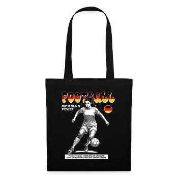 GER Fußballerin Shirt: Spaß am Spieltag - Stoffbeutel - Schwarz - Vorne