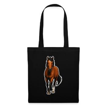 Impressive Horse – Realistic Horse Motif - Tote Bag - black - Front