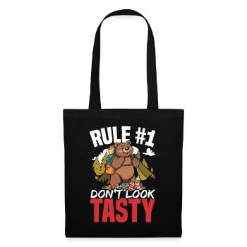 Camping Bear Attack Tip Funny Hiking Camper - Tote Bag - black - Front