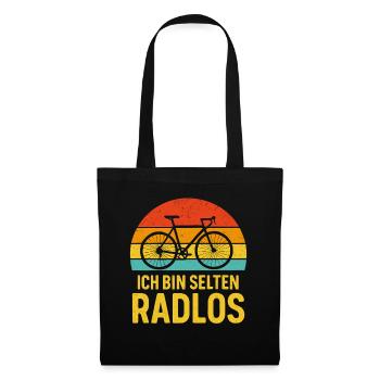 Ratlos Fahrrad fahren Spruch - Stoffbeutel - Schwarz - Vorne