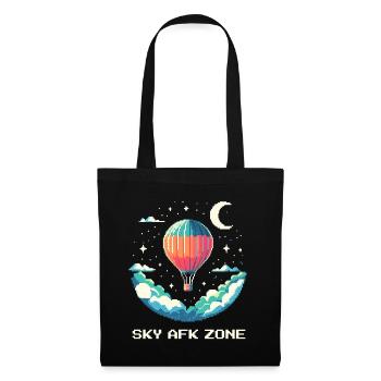 AFK im Himmel | Ballonfahrt Ruhe Thermik Luft Höhe - Stoffbeutel - Schwarz - Vorne