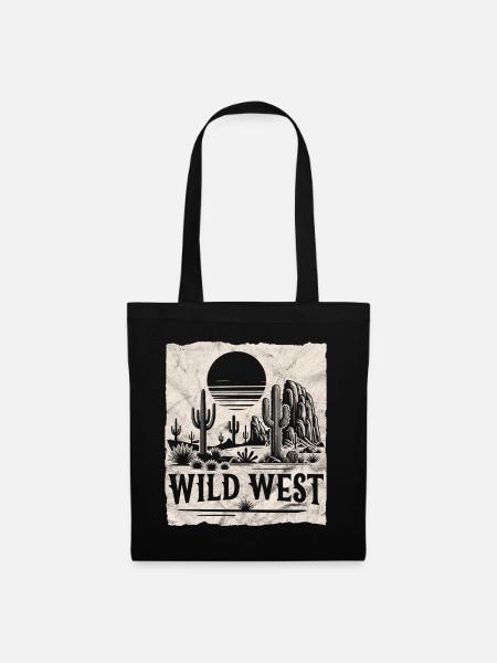 Wilder Westen - Stoffbeutel - Schwarz