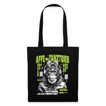 Rhythm Club Shirt: Wild Monkeys on the Dancefloor - Tote Bag - black - Front