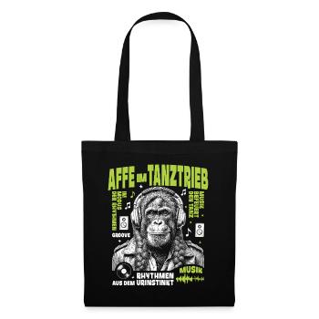 Leather Jackets Skirt Shirt: Monkey grooves in sound look - Tote Bag - black - Front