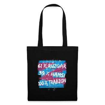 Trabzon Türkei - Stoffbeutel - Schwarz - Vorne