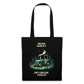 Maximisation du rendement | Agriculture de précision active - Sac en tissu - noir - Devant