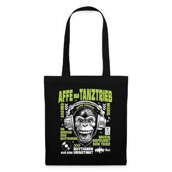 Cassette Cult Shirt: Old School Monkey Party Groove - Tote Bag - black - Front