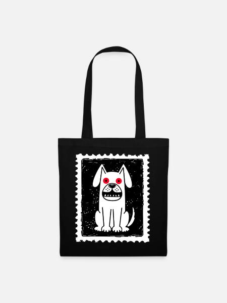 Geister Hund - Stoffbeutel - Schwarz