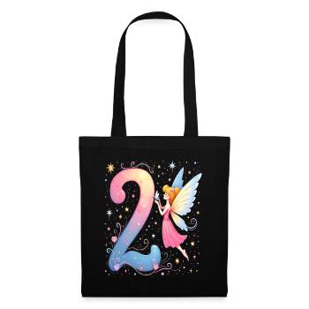 Douce Fée 2ème Anniversaire pour les filles - Sac en tissu - noir - Devant