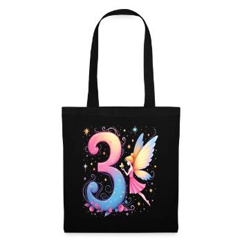 Douce Fée 3ème anniversaire pour les filles - Sac en tissu - noir - Devant