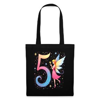 Douce Fée 5ème Anniversaire pour les filles - Sac en tissu - noir - Devant