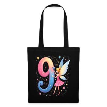 Douce Fée 9ème Anniversaire pour les filles - Sac en tissu - noir - Devant