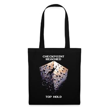 Checkpoint: Top | Bouldering Pixel Art - Tote Bag - black - Front