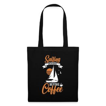 Sailing Enthusiast Before Boating Coffee Lover - Tote Bag - black - Front
