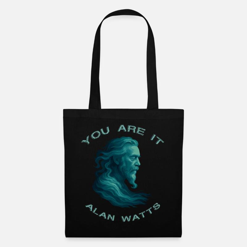Du bist es Alan Watts Kunst - Stoffbeutel - Schwarz