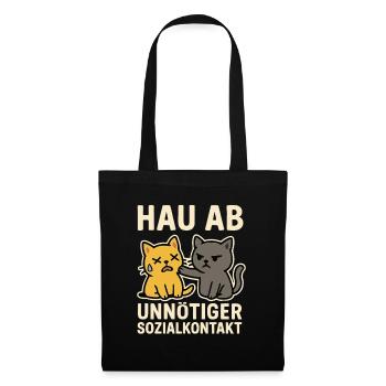 Get Out – Contact social inutile (Cat Design) - Sac en tissu - noir - Devant