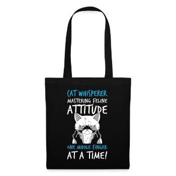 Cats, middle finger, cat in the car, cats lovers - Tote Bag - black - Front