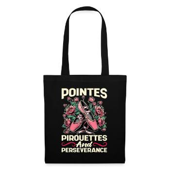 Ballet Pointes Pirouettes Et Ballet Amateur De Musique De Ballet - Sac en tissu - noir - Devant