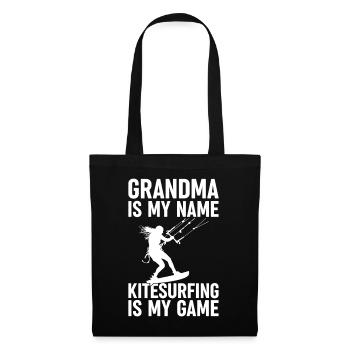 Kitesurf Mamie est mon nom Kitesurf est mon nom - Sac en tissu - noir - Devant