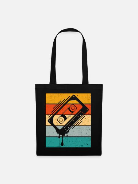 Tropfkassette Retro - Stoffbeutel - Schwarz
