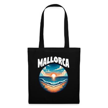 Plage de Majorque Coucher de soleil - Sac en tissu - noir - Devant