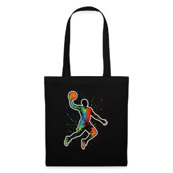 Basketball Splash Dunk – Color explosion in motion - Tote Bag - black - Front