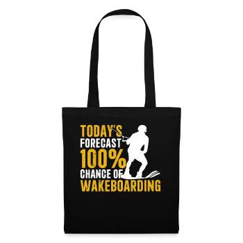 Prévisions du jour 100 % de chance de Wakeboard Lover - Sac en tissu - noir - Devant