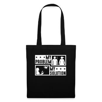 Drone Enthusiast My Problem My Pictogram Mom Dad - Tote Bag - black - Front