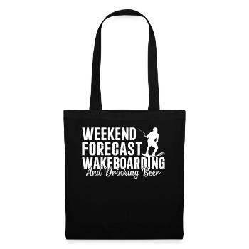 Weekend forecast Wakeboarding and drinking beer - Tote Bag - black - Front