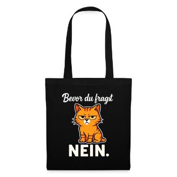 Before you ask – No! Sarcastic Cat - Tote Bag - black - Front
