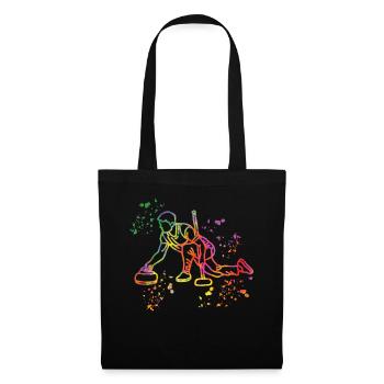 Curler Winter Sports Curling - Tote Bag - black - Front