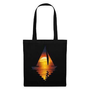 Sailboat Sunset: Freedom by the Sea - Tote Bag - black - Front