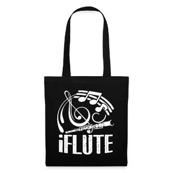 Flute Funny Flute - Tote Bag - black - Front