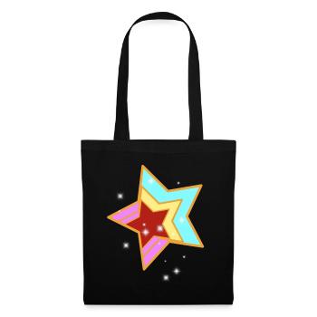 Rétro étoiles Vintage Années 60 80 - Sac en tissu - noir - Devant