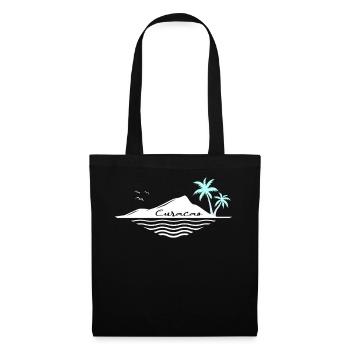 Curacao Island with Palm Trees Dream Vacation Destination - Tote Bag - black - Front