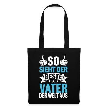 So Sieht Der Beste Vater Der Welt Aus - Stoffbeutel - Schwarz - Vorne
