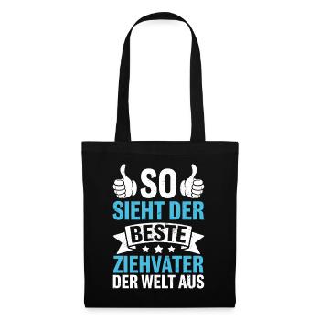 So Sieht Der Beste Ziehvater Der Welt Aus - Stoffbeutel - Schwarz - Vorne