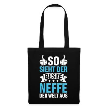 So Sieht Der Beste Neffe Der Welt Aus - Stoffbeutel - Schwarz - Vorne