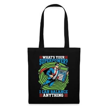 Accounting What's Your Superpower Spreadsheet - Stoffbeutel - Schwarz - Vorne